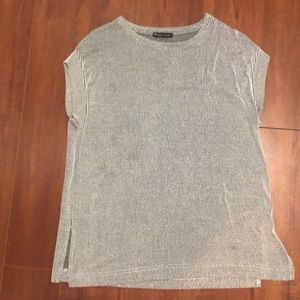 Zara black & white striped blouse